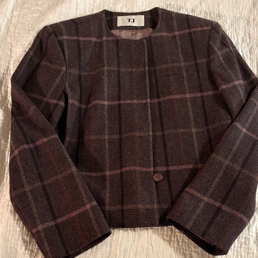 Elegant Plaid Women's Blazer